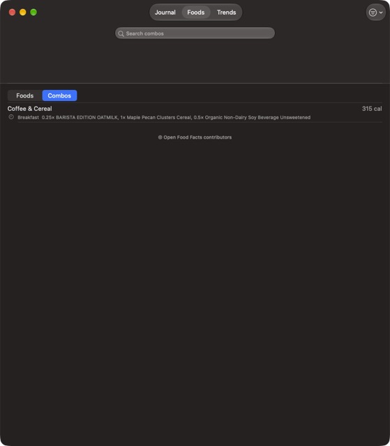 CalVigor on Mac, screenshot 3
